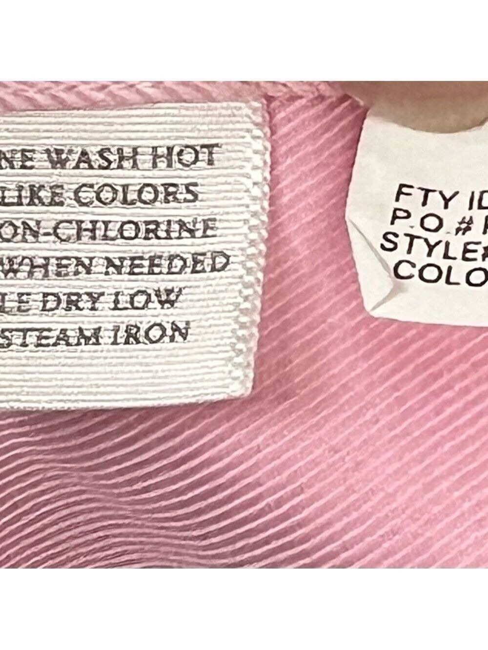 Perry Ellis Portfolio Dress Shirt Mens 16 1/2 34-35 Button Long Sleeve Pink - Picture 12 of 16